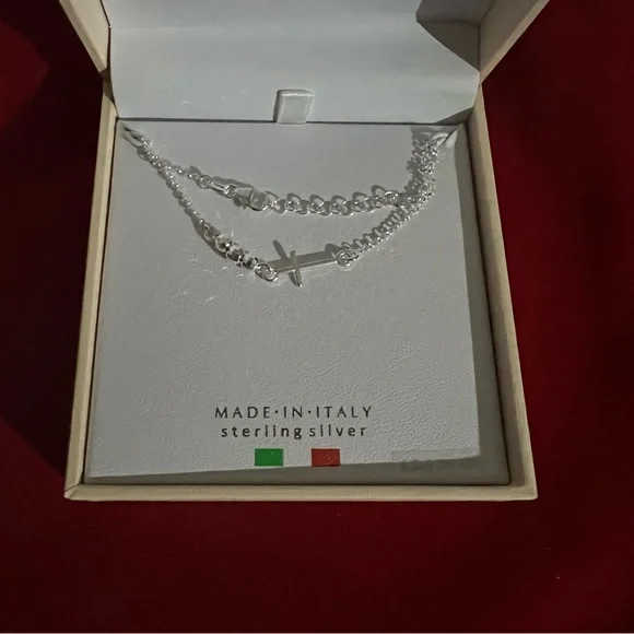 100% Authentic Mia Fiore Cross Bracelet (NIBSterling Silver)